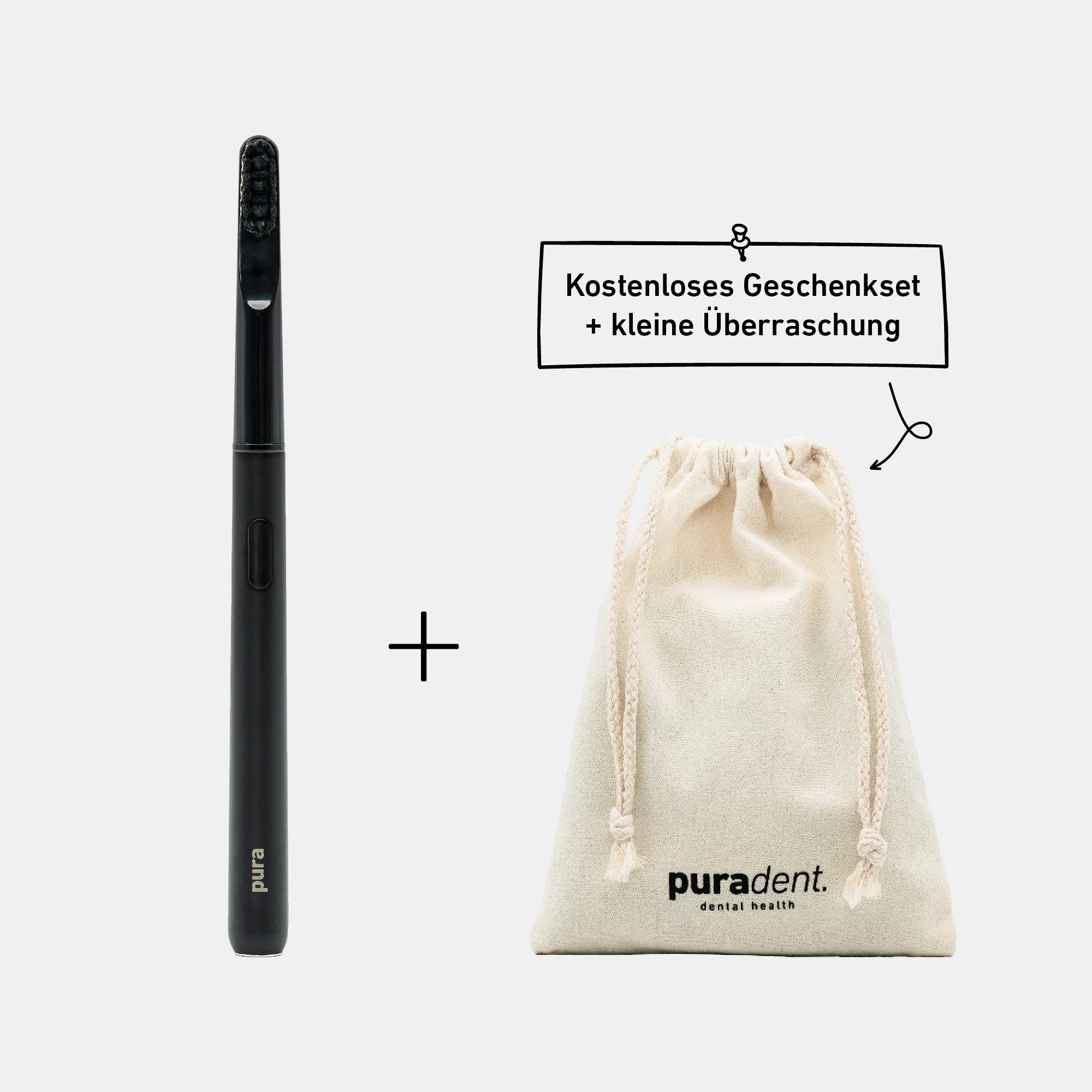 MinimalOne Schallzahnbürste Schwarzpur
