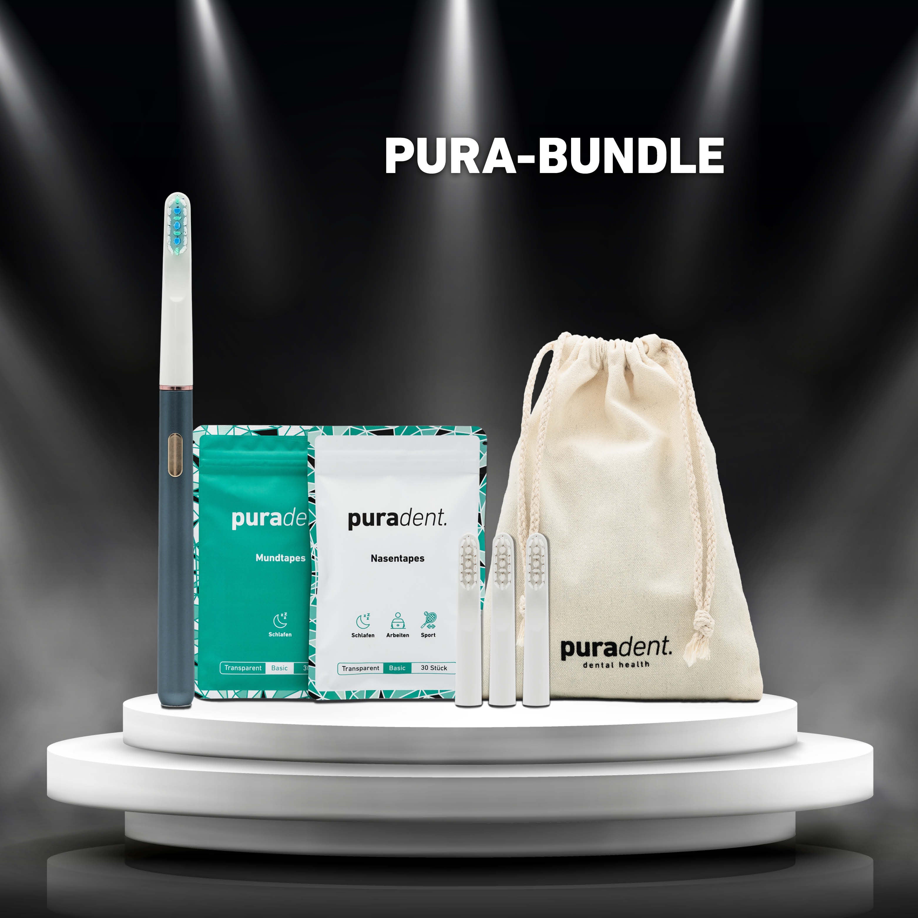 Pura-Bundle: MinimalOne Schallzahnbürste Basaltgrau