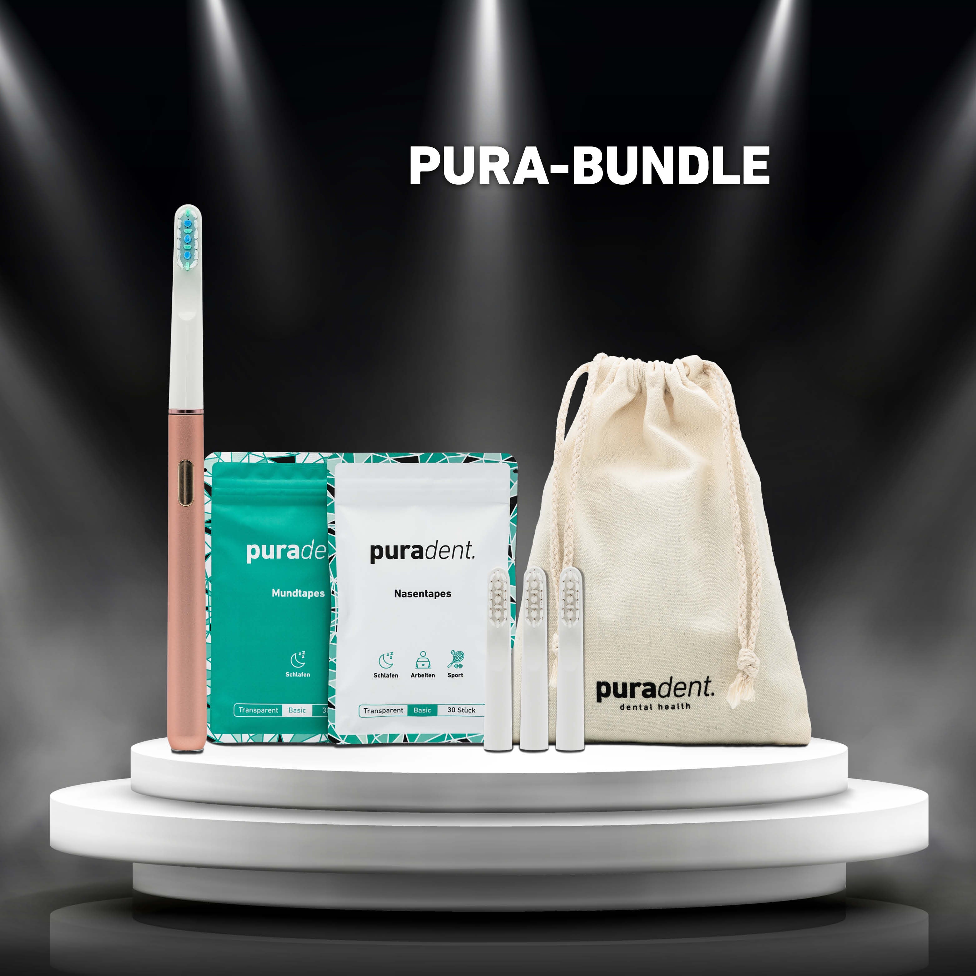 Pura-Bundle: MinimalOne Schallzahnbürste Altrosa