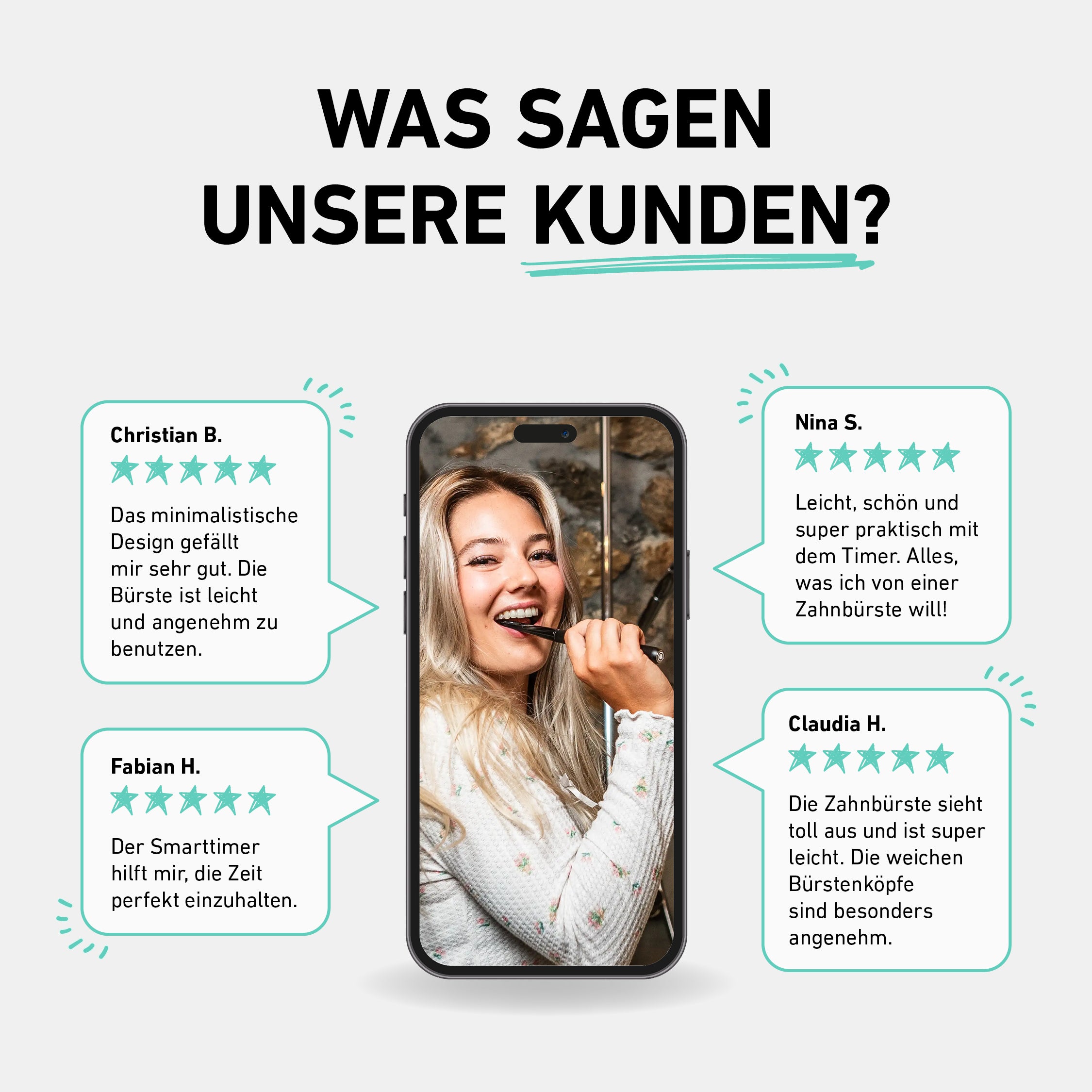 MinimalOne Schallzahnbürste Schwarzpur